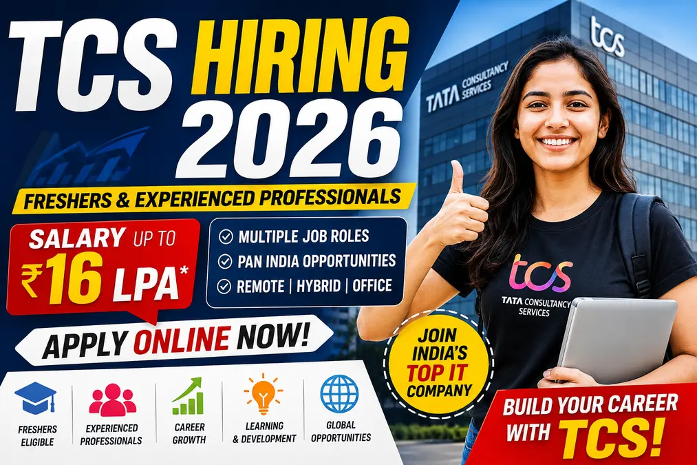 TCS Hiring 2026 for Freshers and Experienced Professionals – Apply Online